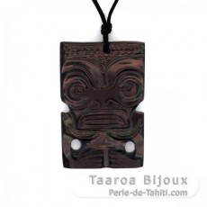 Pendentif Tiki en nacre de Tahiti