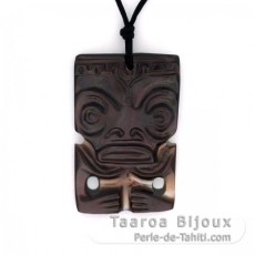 Pendentif Tiki en nacre de Tahiti