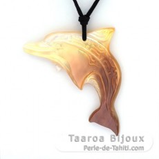 Pendentif Dauphin en nacre de Tahiti