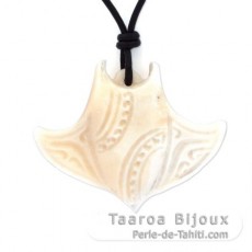 Pendentif Raie Manta en Os