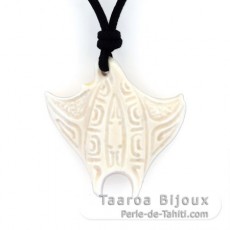 Pendentif Raie Manta en Os