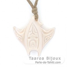 Pendentif Raie Manta en Os