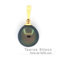 Pendentif en Or 18K et 1 Perle de Tahiti Semi-Baroque B 10.5 mm