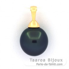 Pendentif en Or 18K et 1 Perle de Tahiti Semi-Baroque B 11 mm