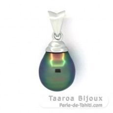 Pendentif en Argent et 1 Perle de Tahiti Semi-Baroque B 8.8 mm