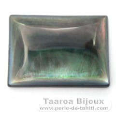 Forme rectangle en nacre de Tahiti - 25 x 18 x 4 mm