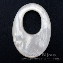Forme ovale en nacre - 35 x 25 mm