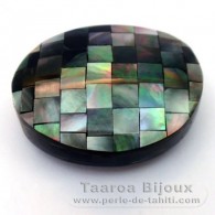 Forme nugget en nacre de Tahiti - 37 x 30 x 13 mm