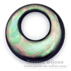 Forme ronde en nacre de Tahiti - Diamtre de 30 mm