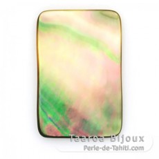 Forme rectangle en nacre de Tahiti - 30 x 20 mm