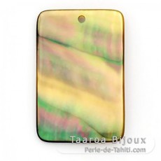 Forme rectangle en nacre de Tahiti - 30 x 20 mm