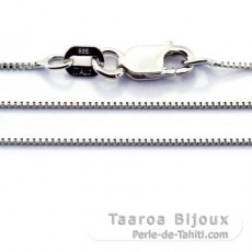 Chane en Argent rhodi - Longueur = 50 cm / Diamtre = 0.6 mm