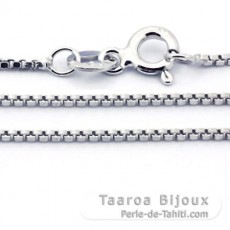 Chane en Argent rhodi - Longueur = 45 cm / Diamtre = 0.8 mm