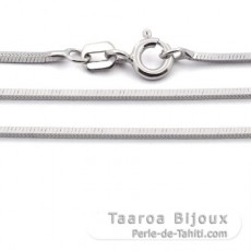 Chane en Argent rhodi - Longueur = 40 cm / Diamtre = 1.2 mm