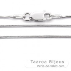 Chane en Argent rhodi - Longueur = 45 cm / Diamtre = 0.9 mm