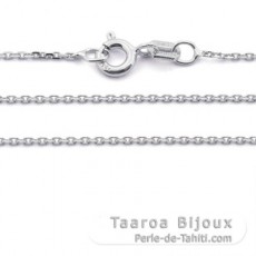 Chane en Argent rhodi - Longueur = 50 cm / Diamtre = 1 mm