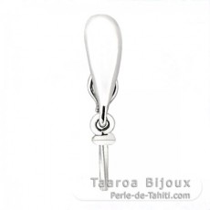 Pendentif Clip en Argent Rhodi pour 1 Perle de 9  18 mm