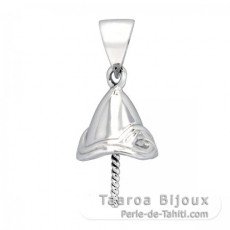 Pendentif en Argent Rhodi pour 1 Perle de 10  16 mm