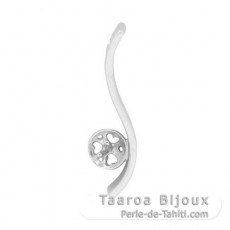 Pendentif en Argent Rhodi pour 1 Perle de 6  9 mm